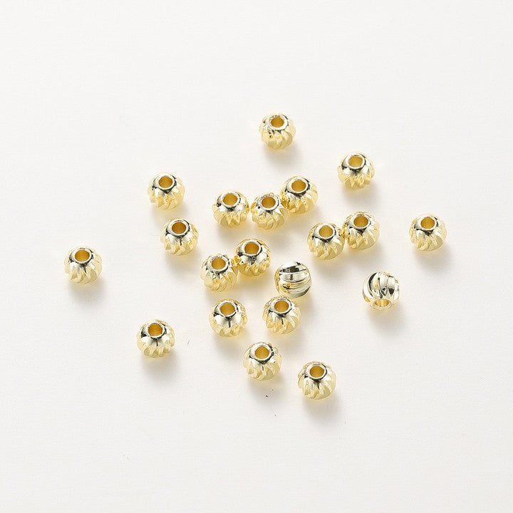 3mm Pure copper 18K gold-plated spacer beads