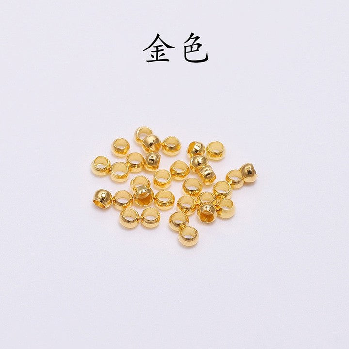 500 Pieces 2mm Metal Round Crimp Beads Spacer Stoppers