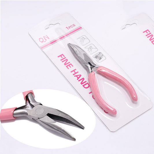 1 PCS Pink Curved Nose Pliers