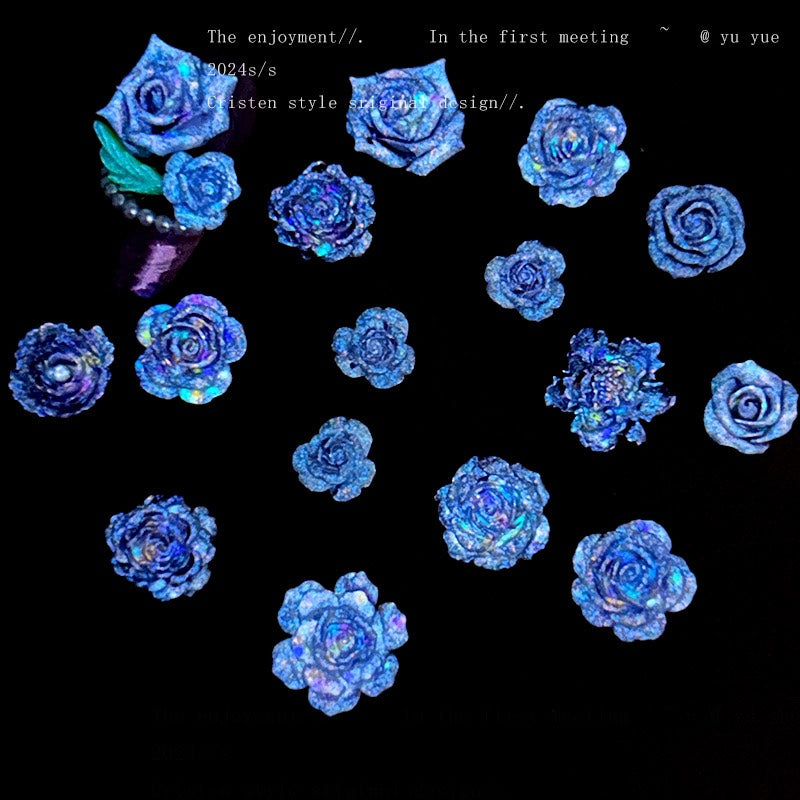 【Resin】-Grey Purple Flower Mixed (Luminous)