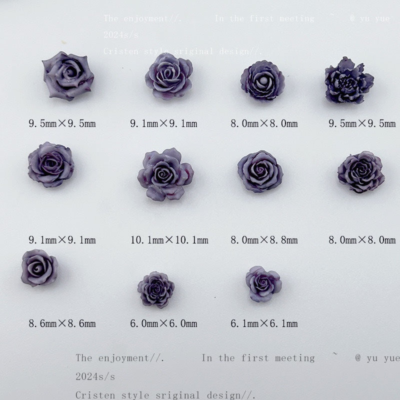 【Resin】-Grey Purple Flower Mixed (Luminous)