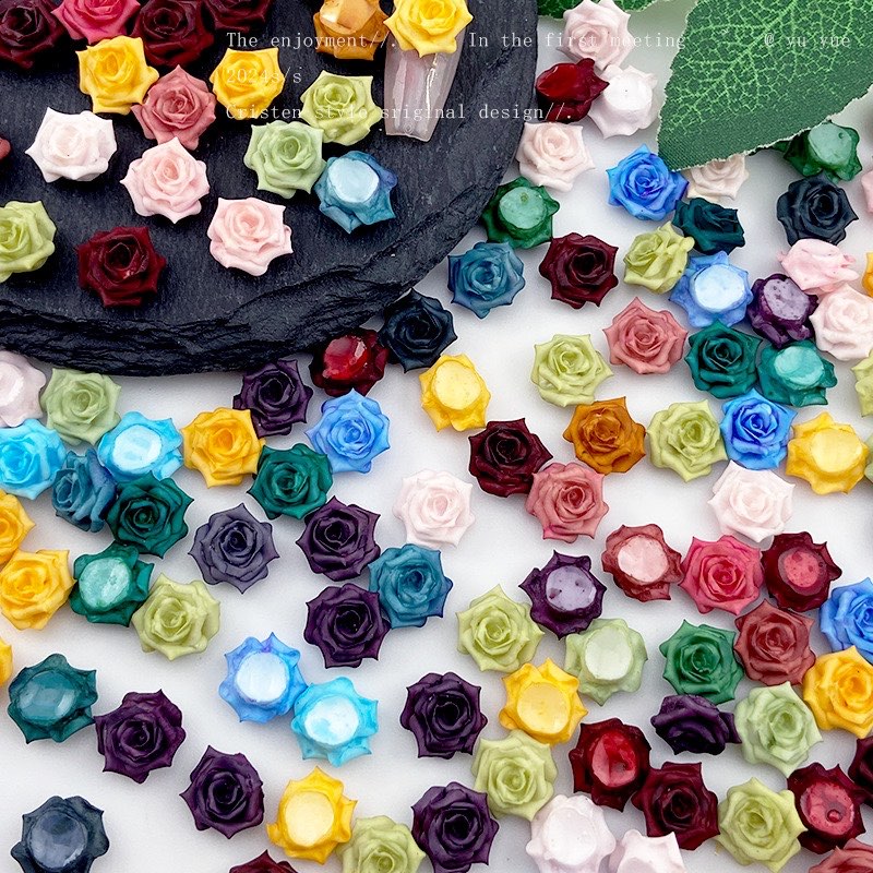 【Resin】Dark Color Flower Mixed (Luminous)